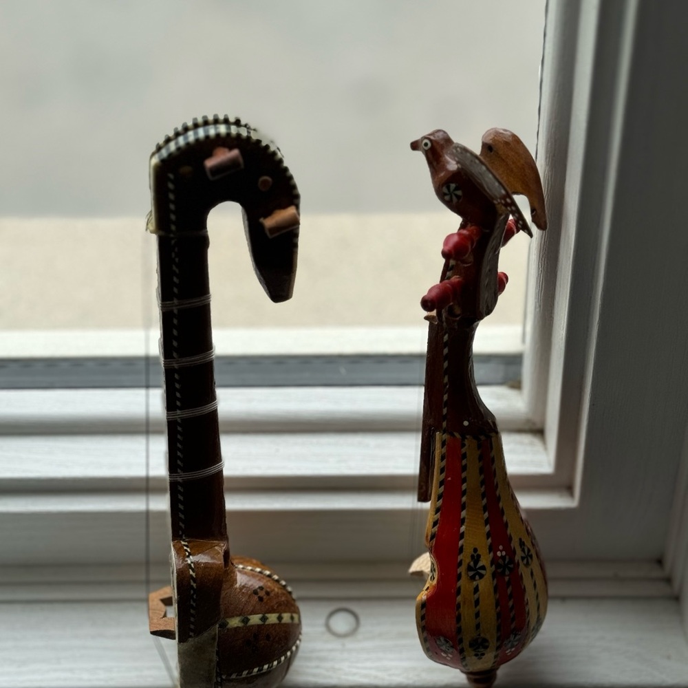 Decorative central Asian musical instruments